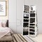 360° Rotatable Armoire 2-in-1 Lockable Mirrored Jewelry Cabinet